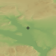 Shaded relief of the 45 km around Hamar, drawn from the GMTED2010 grid
