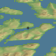 Shaded relief of the 41 km around Hansnes, drawn from the GMTED2010 grid