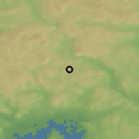 Shaded relief of the 45 km around Harestua, drawn from the GMTED2010 grid
