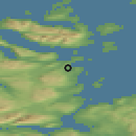 Shaded relief of the 41 km around Harstad, drawn from the GMTED2010 grid