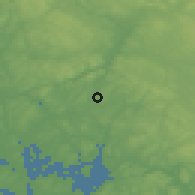 Shaded relief of the 46 km around Hasle, drawn from the GMTED2010 grid