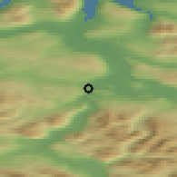 Shaded relief of the 41 km around Heggelia, drawn from the GMTED2010 grid