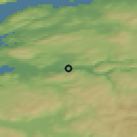 Shaded relief of the 44 km around Hegra, drawn from the GMTED2010 grid