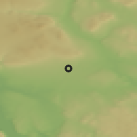 Shaded relief of the 45 km around Heimdal, drawn from the GMTED2010 grid