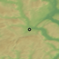 Shaded relief of the 45 km around Hillestad, drawn from the GMTED2010 grid