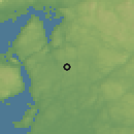 Shaded relief of the 45 km around Ås, drawn from the GMTED2010 grid