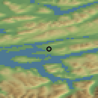 Shaded relief of the 44 km around Hovdenakken, drawn from the GMTED2010 grid