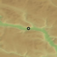 Shaded relief of the 45 km around Hundorp, drawn from the GMTED2010 grid