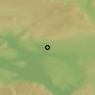 Shaded relief of the 45 km around Ingeberg, drawn from the GMTED2010 grid