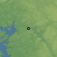 Shaded relief of the 46 km around Isebakke, drawn from the GMTED2010 grid