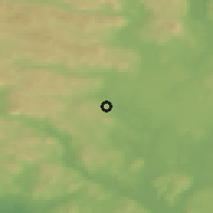 Shaded relief of the 45 km around Åsgrenda, drawn from the GMTED2010 grid