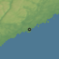 Shaded relief of the 46 km around Jortveit, drawn from the GMTED2010 grid