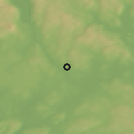 Shaded relief of the 45 km around Kampå, drawn from the GMTED2010 grid