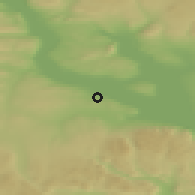 Shaded relief of the 45 km around Kapp, drawn from the GMTED2010 grid