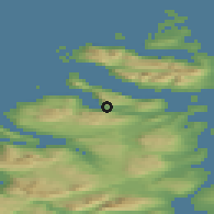 Shaded relief of the 41 km around Kasfjord, drawn from the GMTED2010 grid