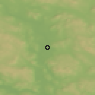 Shaded relief of the 45 km around Kirkenær, drawn from the GMTED2010 grid