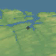 Shaded relief of the 41 km around Kirkenes, drawn from the GMTED2010 grid