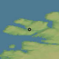 Shaded relief of the 40 km around Kjøllefjord, drawn from the GMTED2010 grid