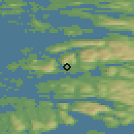 Shaded relief of the 45 km around Askvoll, drawn from the GMTED2010 grid
