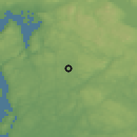 Shaded relief of the 45 km around Kråkstad, drawn from the GMTED2010 grid
