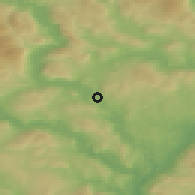 Shaded relief of the 45 km around Krøderen, drawn from the GMTED2010 grid