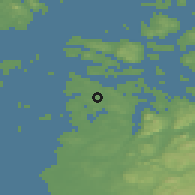 Shaded relief of the 46 km around Krossberg, drawn from the GMTED2010 grid