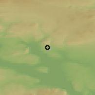 Shaded relief of the 45 km around Kvål, drawn from the GMTED2010 grid