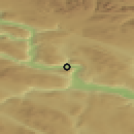 Shaded relief of the 45 km around Kvam, drawn from the GMTED2010 grid