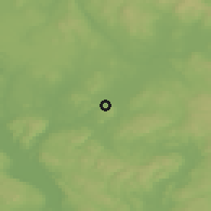 Shaded relief of the 45 km around Aulifeltet, drawn from the GMTED2010 grid