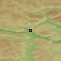 Shaded relief of the 46 km around Kviteseid, drawn from the GMTED2010 grid