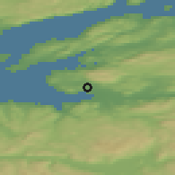 Shaded relief of the 44 km around Kvithammer, drawn from the GMTED2010 grid