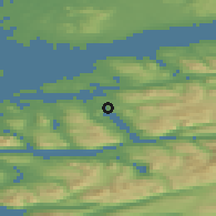 Shaded relief of the 44 km around Aure, drawn from the GMTED2010 grid