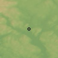 Shaded relief of the 45 km around Leirsund, drawn from the GMTED2010 grid