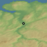 Shaded relief of the 44 km around Ler, drawn from the GMTED2010 grid