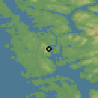 Shaded relief of the 45 km around Li, drawn from the GMTED2010 grid