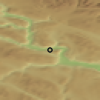 Shaded relief of the 45 km around Lia, drawn from the GMTED2010 grid