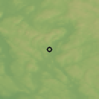 Shaded relief of the 45 km around Løken, drawn from the GMTED2010 grid
