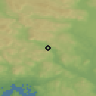 Shaded relief of the 45 km around Løstad, drawn from the GMTED2010 grid