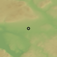 Shaded relief of the 45 km around Løten, drawn from the GMTED2010 grid
