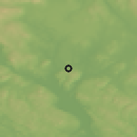 Shaded relief of the 45 km around Lundermoen, drawn from the GMTED2010 grid