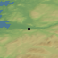 Shaded relief of the 44 km around Lysthaugen, drawn from the GMTED2010 grid