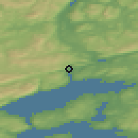 Shaded relief of the 43 km around Malm, drawn from the GMTED2010 grid