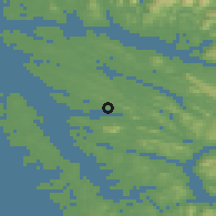 Shaded relief of the 45 km around Manger, drawn from the GMTED2010 grid