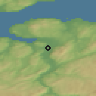 Shaded relief of the 44 km around Melhus, drawn from the GMTED2010 grid