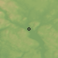 Shaded relief of the 45 km around Åkrene, drawn from the GMTED2010 grid