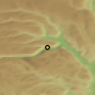 Shaded relief of the 45 km around Miland, drawn from the GMTED2010 grid