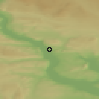 Shaded relief of the 45 km around Moelv, drawn from the GMTED2010 grid