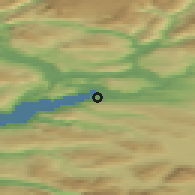 Shaded relief of the 42 km around Mo i Rana, drawn from the GMTED2010 grid