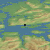 Shaded relief of the 44 km around Molde, drawn from the GMTED2010 grid