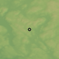 Shaded relief of the 45 km around Momoen, drawn from the GMTED2010 grid